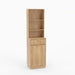 Tall Narrow Fluted Storage Cabinet With Trash Bin Compartment For Kitchen (Trash Can Not Included) Home Essentials