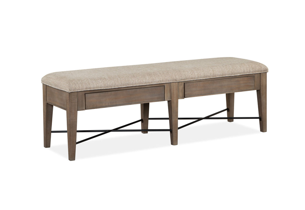 Paxton Place - Bench With Upholstered Seat - Dovetail Gray Magnussen Furniture