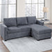 2 Piece Sectional Sofa With Right Arm Chaise And Left Arm Sofa - Dark Gray Home Essentials