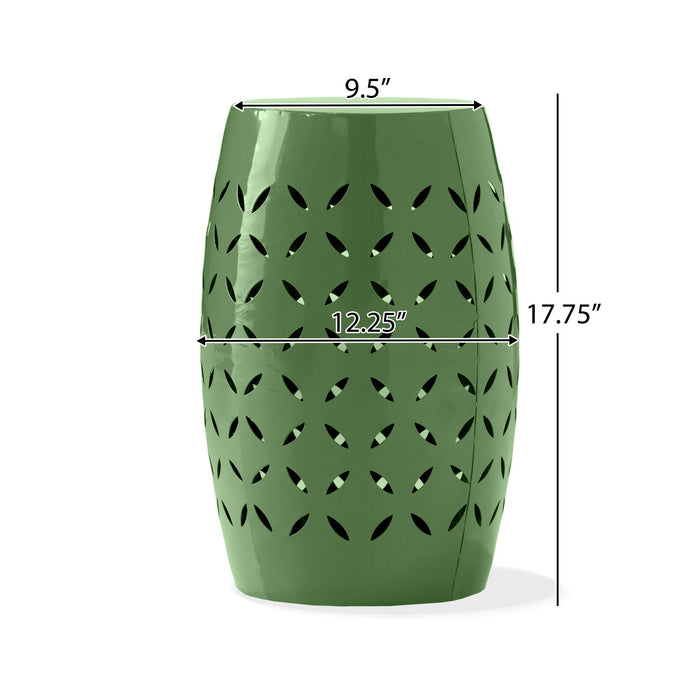 Outdoor Side Table With Barrel Shape Noble House