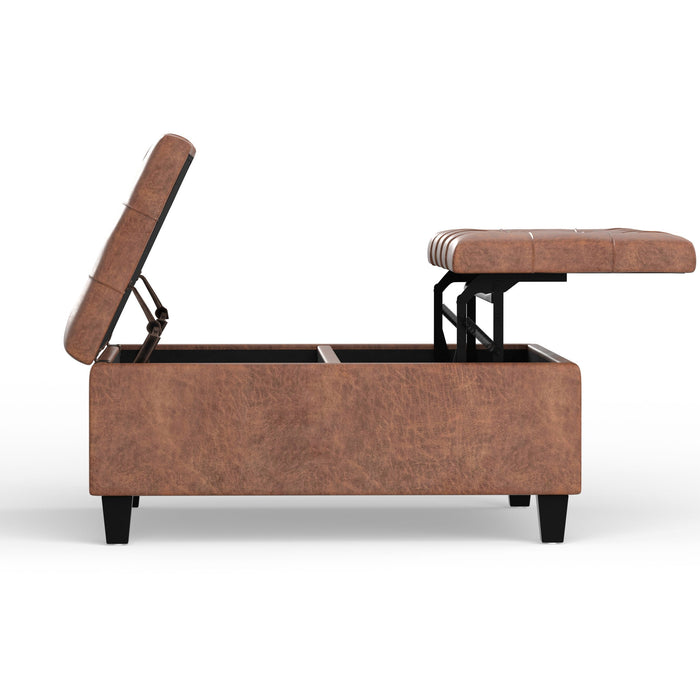 Harrison - Upholstered Coffee Table Storage Ottoman Simpli-Home