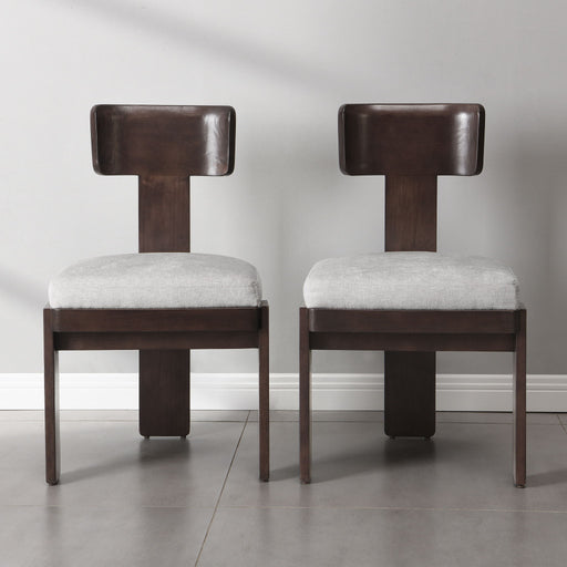 Upholstered Dining Fabric Side Chairs (Set of 2) Noble House