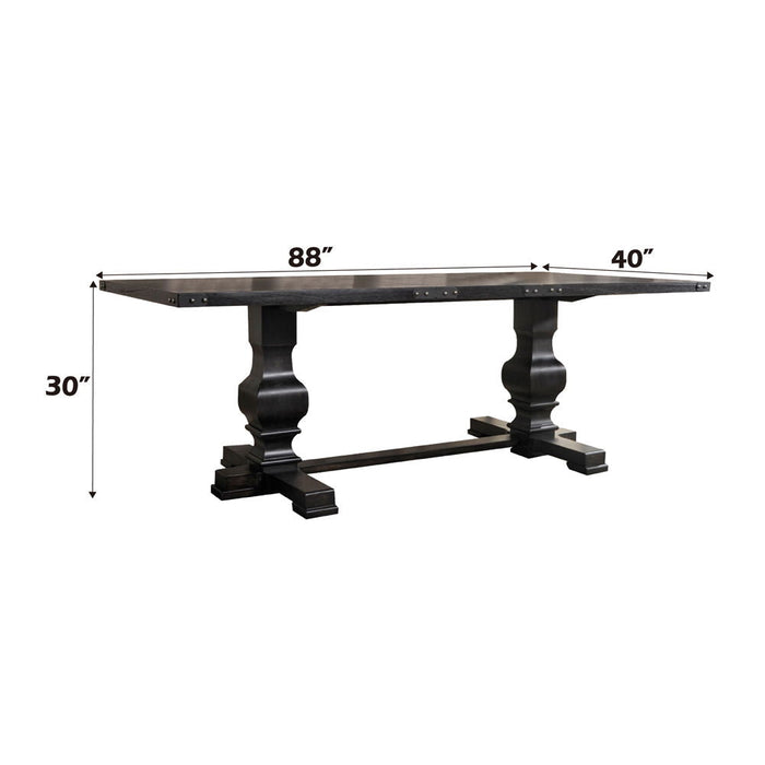 Morland - Dining Table - Vintage Black ACME