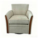 Swivel Accent 360° Rotating Armchair With Turntable Base For Living Room - Cream Beige Home Essentials