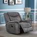 Encino - Upholstered Padded Arm Glider Recliner - Gray Furniture Max