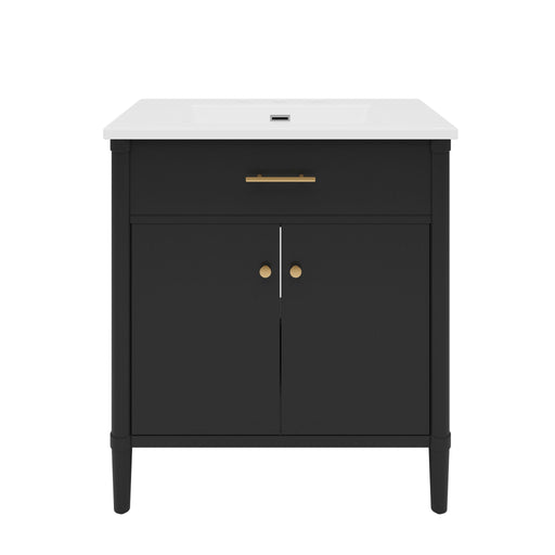 Bathroom Vanity With Sink, Soft Close Doors And Adjustable Shelf Noble House