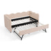 Gingham Daybed With USB Charging Port, Wave Shaped Design Home Essentials