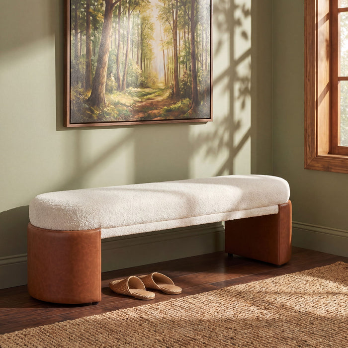 Upholstered Indoor Dining Bench Noble House
