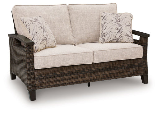 Monterey Point - Loveseat With Cushion - Dark Brown Signature Design by Ashley®
