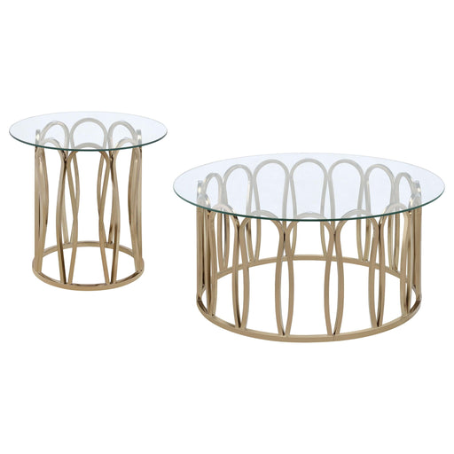 2 Piece Coffee And End Table Set - Chocolate Furniture Max