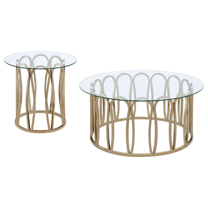 2 Piece Coffee And End Table Set - Chocolate Furniture Max