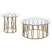 2 Piece Coffee And End Table Set - Chocolate Furniture Max