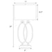 Rectangular Shade Accent Lamp With 3 Way Switch - Silver Furniture Max