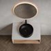 Floating Bathroom Vanity With Glossy Round Vessel Sink Home Essentials