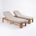 Outdoor Chaise Lounge With Cushion, 5 Position Adjustable Backrest Noble House