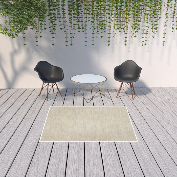 5' X 7' Non Skid Indoor / Outdoor Area Rug - Ivory / Beige