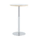 Circular Bar Table - White / Silver Home Essentials