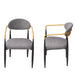 Modern Upholstered Dining Chair With Accented Armrests (Set of 2) Home Essentials