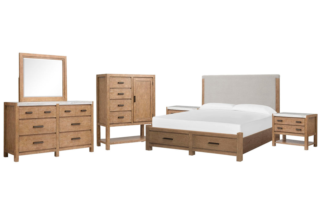 Plum Creek - Upholstered Panel Storage Bedroom Set Magnussen Furniture