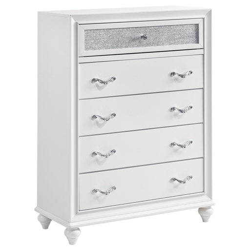 Randall - 5 Drawer Chest - White Furniture Max
