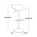 Ale - Contemporary Adjustable Height Barstool With Swivel With Oval Footrest (Set of 2) Lumi Source