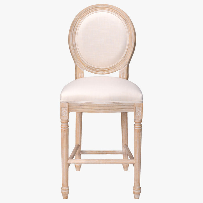 French Country Bar Chairs & Round Back (Set of 2) Home Essentials
