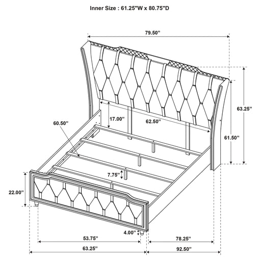Mika - Bedroom Set With LED Lighting Furniture Max