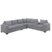 Modern Style L-Shape Sectional Set, USB Ports, Cup Holder Home Essentials
