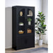 Shayne - 4 Door Display Cabinet With LED Lighting - Black Furniture Max