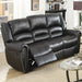 Plush Relax 1 Piece Power Reclining Sofa With Padded Armrests, 3 Seat Living Room Furniture - Black Home Essentials