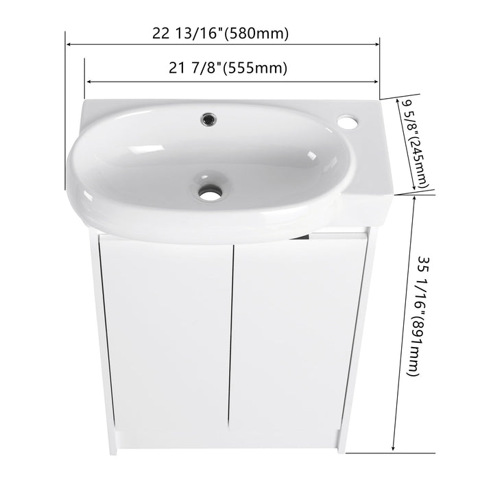 Freestanding Bathroom Vanity & Sink, Soft Close Doors Home Essentials