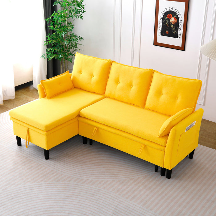 L-Shaped Reversible Chaise Sectional Sofa With Storage Home Essentials