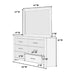 1 Piece Dresser 2 Tone Sleek 6 Drawers Bedroom Furniture - White Home Essentials