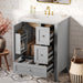 Modern Bathroom Vanity With Sink, Freestanding Cabinet With Drawers And Shelves Hearth and Haven