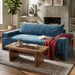 Upholstered 3 Seater Sofa With Wide Armrests Noble House