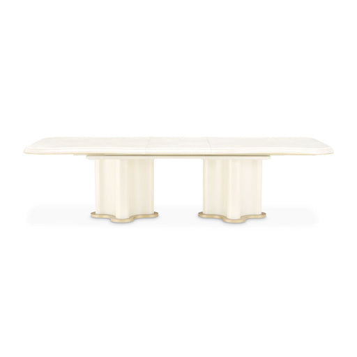 La Terrazza - Double Pedestal Dining Table - Creamy Pearl Michael Amini