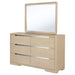 Mirador - 6 Drawer Dresser And Mirror Set - Light Oak Furniture Max
