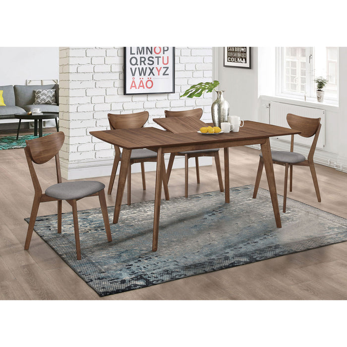 Shorna - 5 Piece Dining Set - Natural Walnut