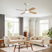 42" Ceiling Fan With Light And Memory Function, DC Reversible Motor, 4 Blades Daily Nest