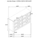 Inverness - 6 Drawer Bedroom Dresser - White Furniture Max