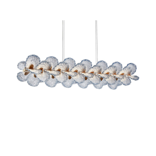 Michael Amini Lighting - Brisa 50" Rectangular LED Chandelier - Ocean Blue / Bronze Michael Amini