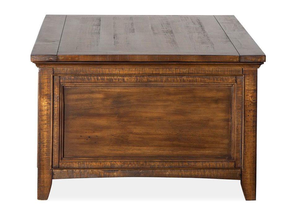 Bay Creek - Lift Top Storage Cocktail Table With Casters - Toasted Nutmeg Magnussen Furniture