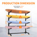 Freestanding Kayak Storage Rack With Lockable Wheels For Kayak, Canoe, Sup & Surfboard Daily Nest