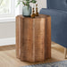 Drum Accent Side Table, Stylish Scalloped Design 8th Street
