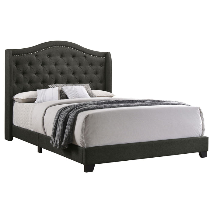 Maassluis - Bed With Button Tufted Headboard Furniture Max
