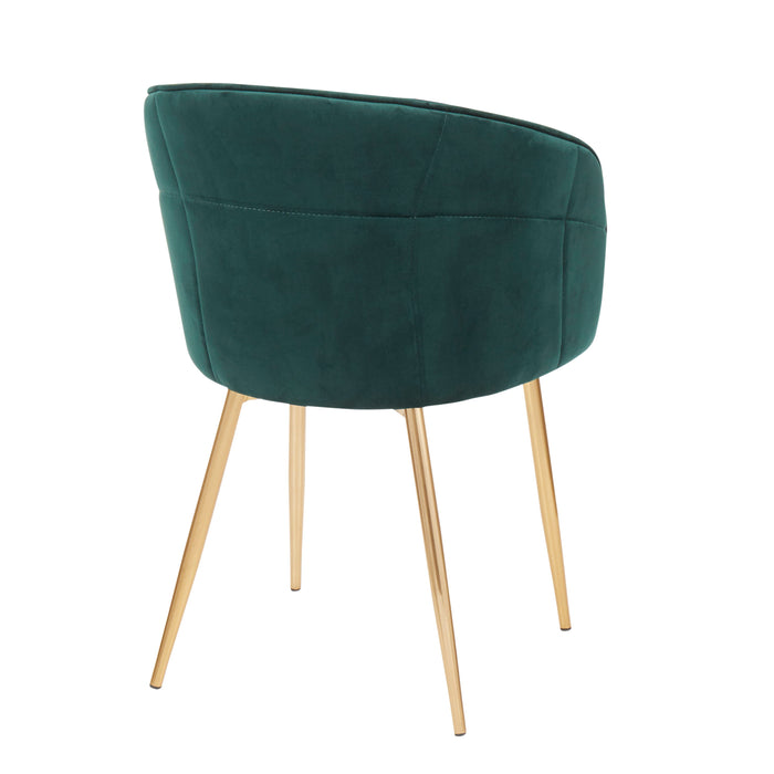 Lindsey - Contemporary Chair - Gold / Green