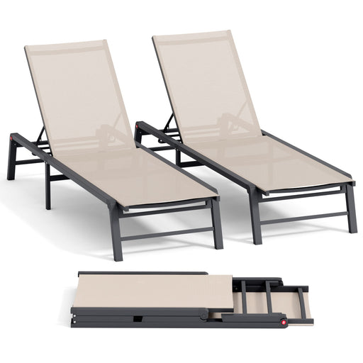 Chaise Lounge Outdoor (Set of 2) Home Essentials