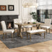 Dining Table Set With 4 Upholstered Chairs And Bench Hearth and Haven