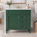 Bathroom Vanity With Sink, Rectangular Storage Cabinet & 2 Drawers And Tip Out Drawer Hearth and Haven