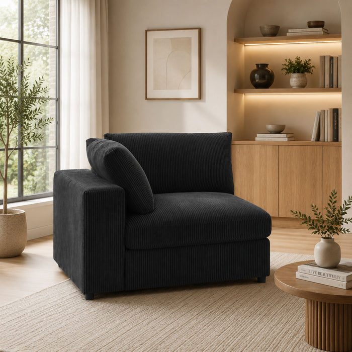 Corner Modular Sectional Sofa - Black Home Essentials